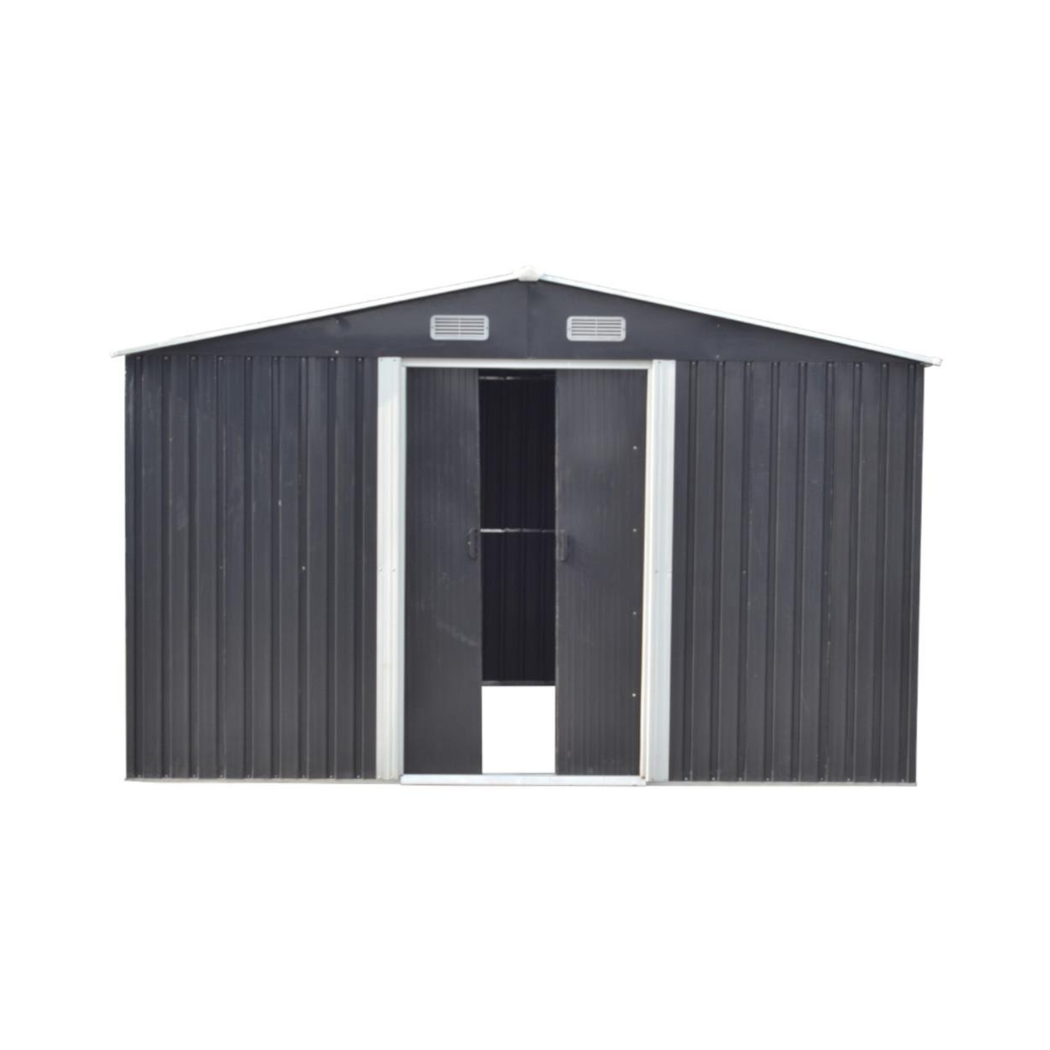 Abri de jardin en acier galvanisé gris 12,5 m² – Image 3