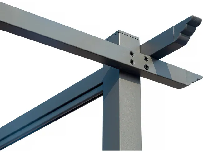 Pergola en métal avec toit rétractable - 3 x 4 m - Gris anthracite – Image 3