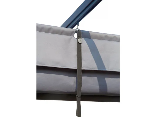 Pergola en métal avec toit rétractable - 3 x 4 m - Gris anthracite – Image 2