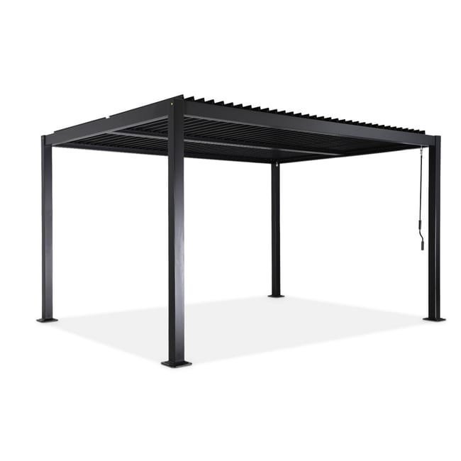 Pergola bioclimatique noir. aluminium et acier. 3x4m. lames orientables PALACE 4X3M – Image 7