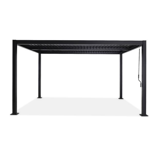 Pergola bioclimatique noir. aluminium et acier. 3x4m. lames orientables PALACE 4X3M – Image 6