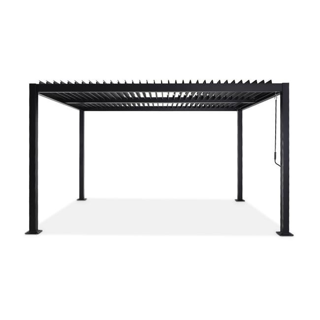 Pergola bioclimatique noir. aluminium et acier. 3x4m. lames orientables PALACE 4X3M – Image 4