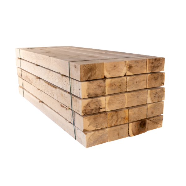 30 X Traverses chemin de fer en bois – Chêne – 2600 x 250 x 150 mm – Image 3