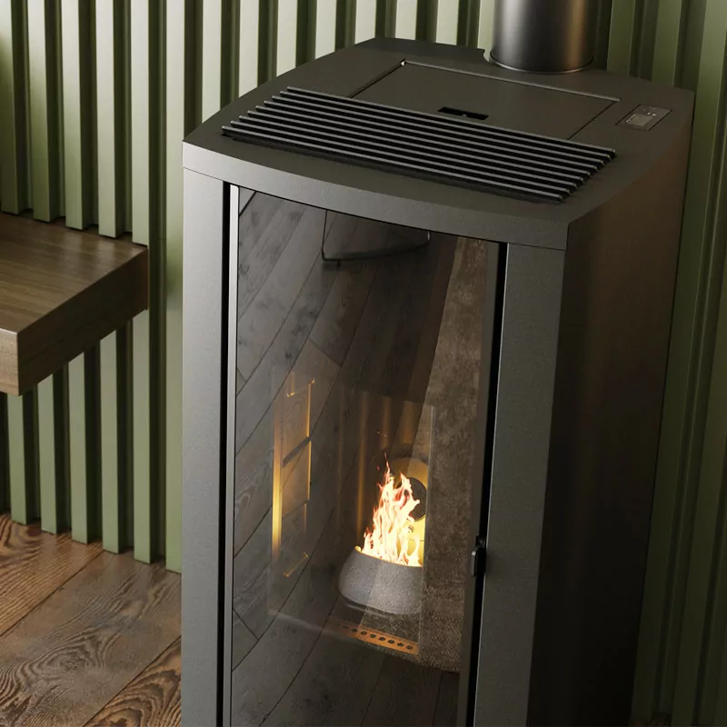 Poêle à granulés étanche (sortie dessus concentrique) Cristallo Silenzio Up - 9,2 Kw – Image 3